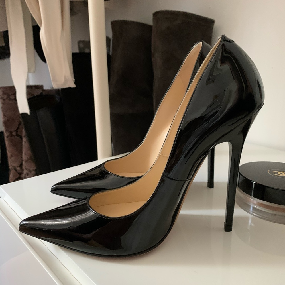 Jimmy Choo Anouk 120mm Black Patent Pump Size 5